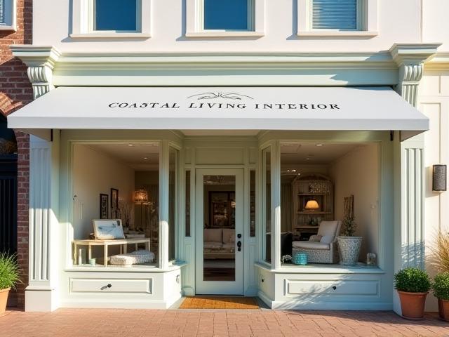 Exterior of Coastal Living Interiors boutique storefront in Brighton