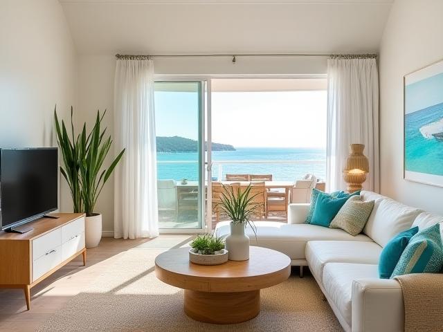 Surfers Paradise home interior with laid-back coastal styling